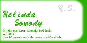 melinda somody business card